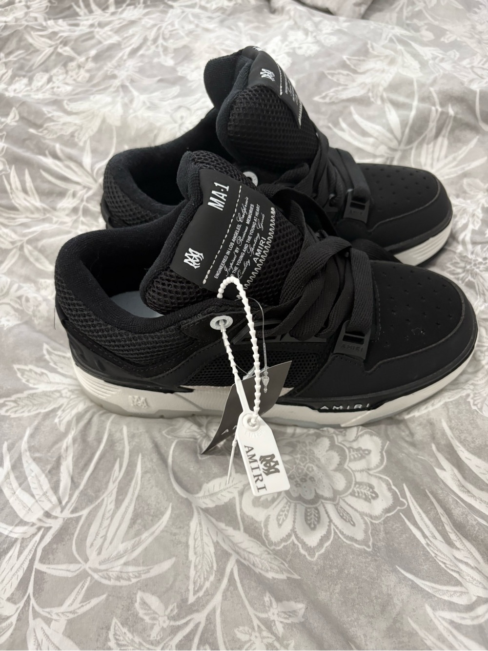 AMIRI Black and White Low-Top Sneakers
